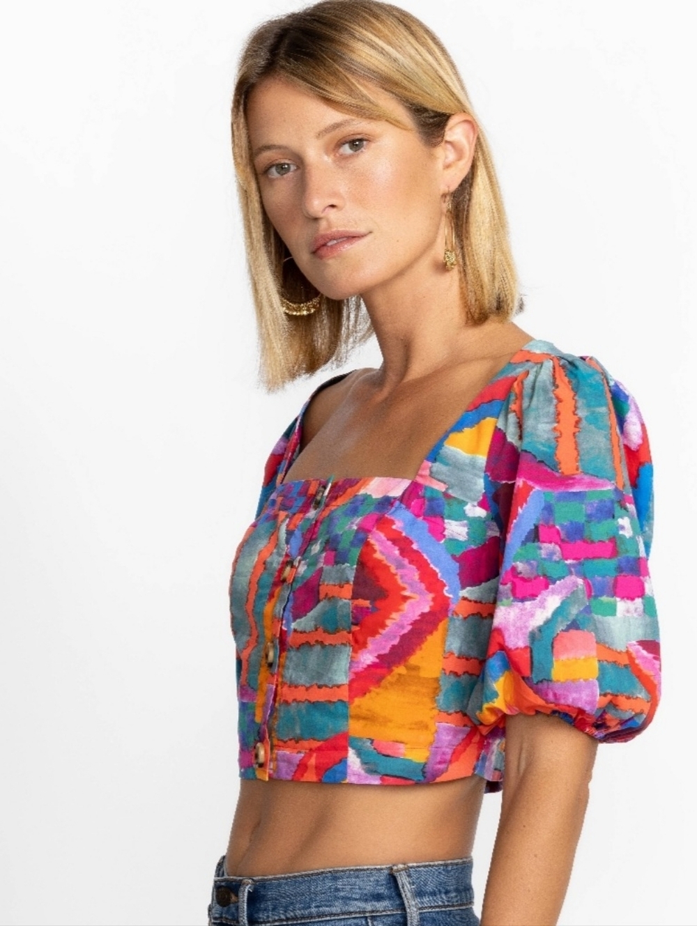 Johnny Was Daydreamer Poplin Bodice Crop XL NWT - Picture 4 of 6